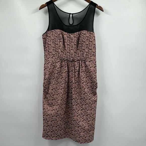 Anthropologie Moulinette Soeurs Pink Velvet Sheath Dress 8 - Picture 1 of 9